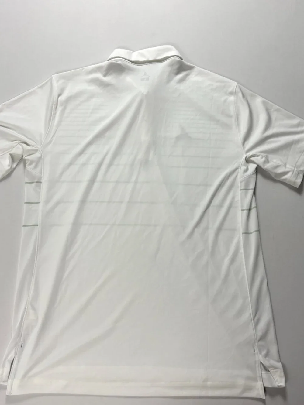 University Michigan Jordan Mens Football Helmet Polo White Sz L Nike Stripe UM